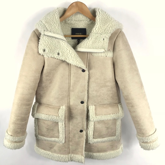 maje faux shearling jacket